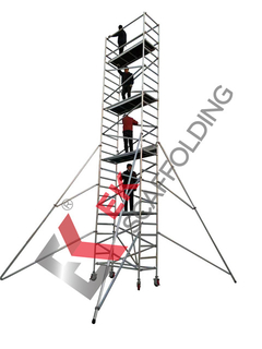 Tour d'échafaudage en aluminium de plate-forme mobile de hauteur de travail en aluminium