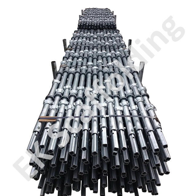 Système d'échafaudage à cuplock vertical peint en standard galvanisé