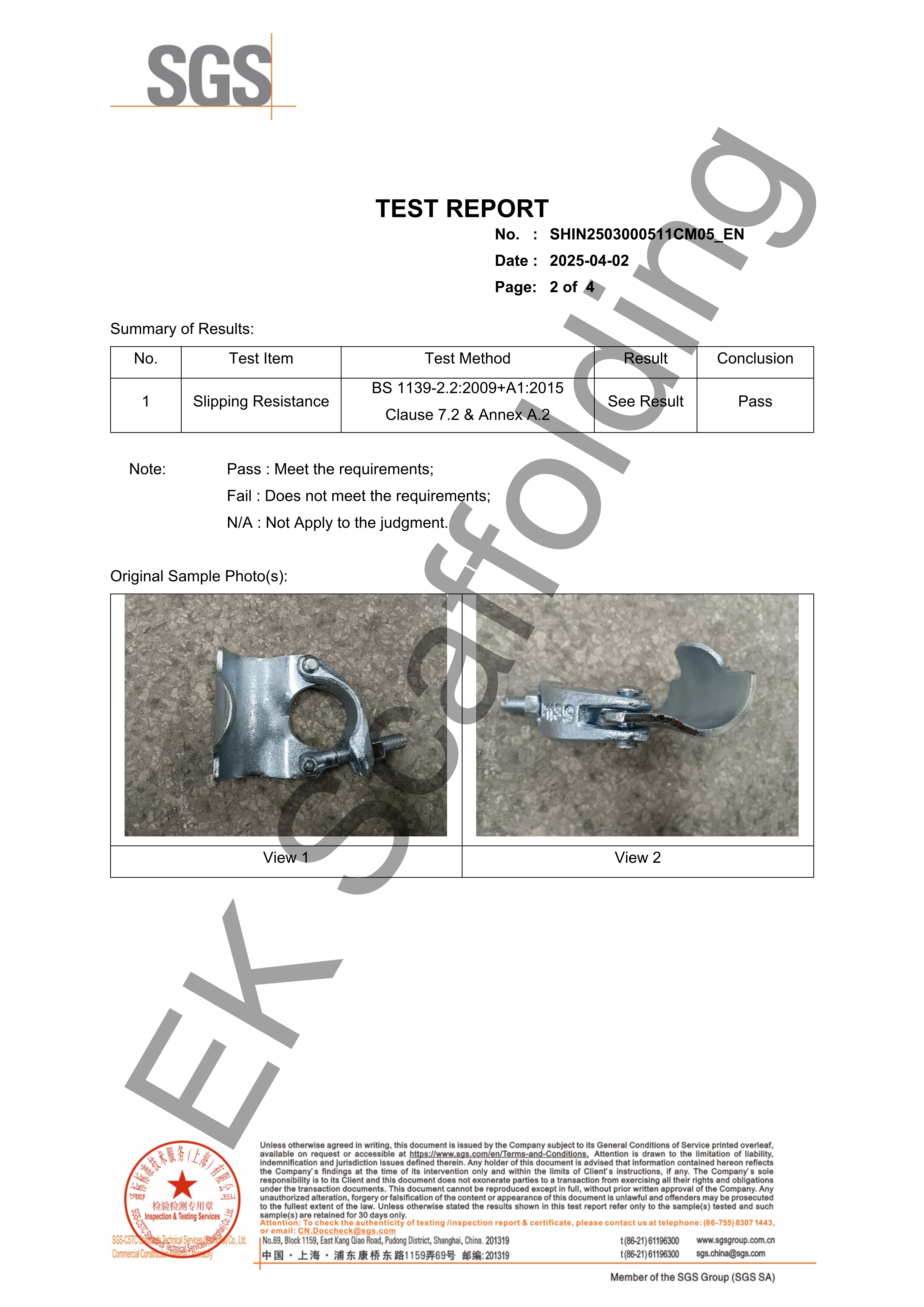 Rapport SGS du coupleur 