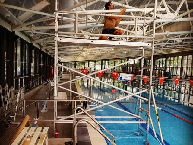 Application du syst&egrave;me d'&eacute;chafaudage Ringlock