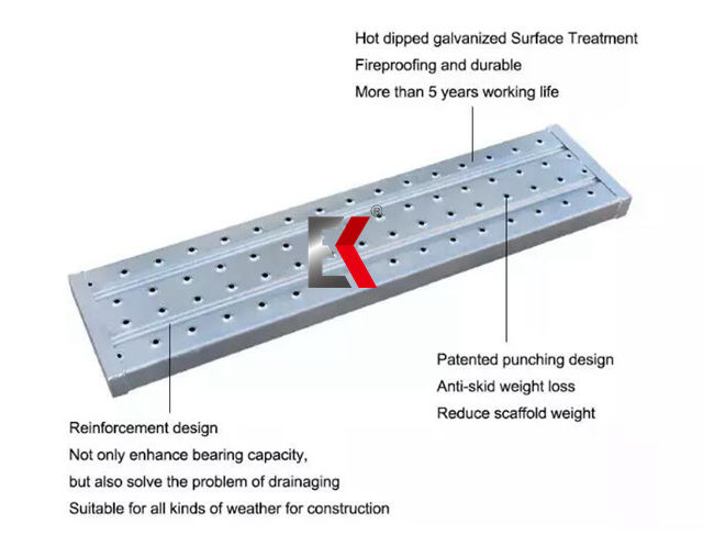 Planche de marche en planche en acier