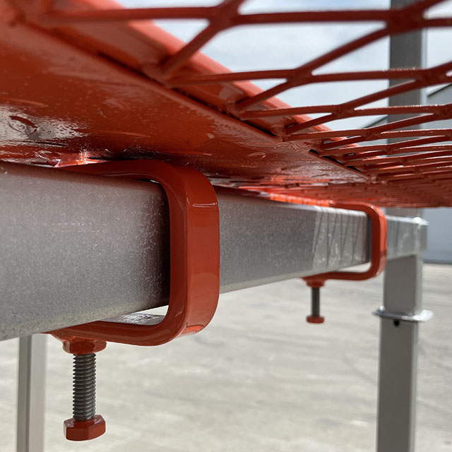 &eacute;chafaudage enduit de poudre Porte de trappe