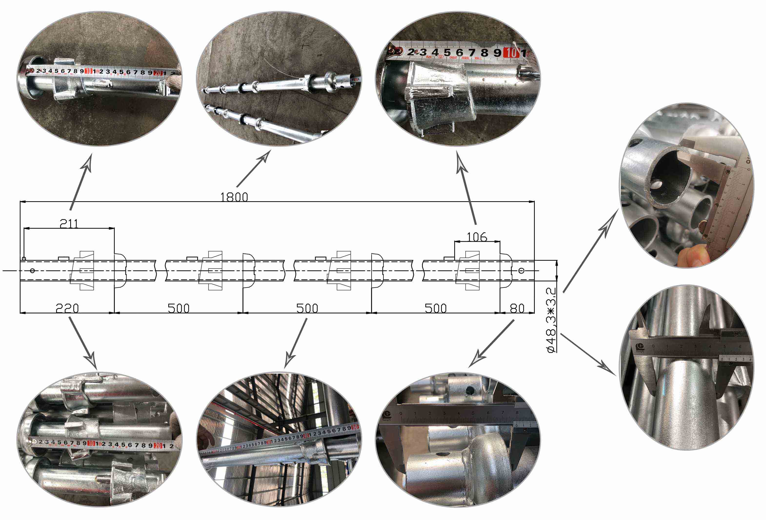 Inspection de l\'échafaudage Ek Cuplock