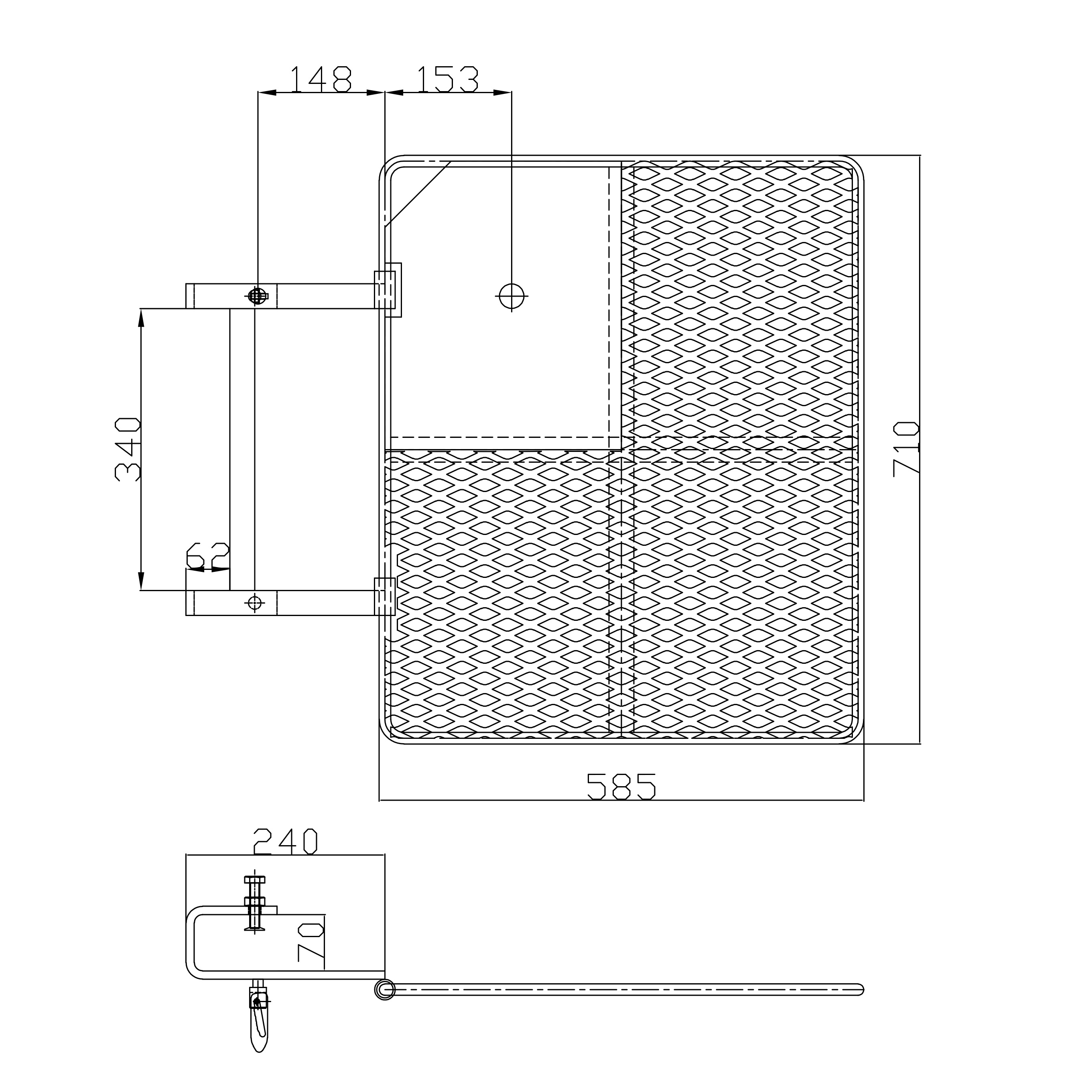 Trappe d'&eacute;chafaudage enduit de poudre