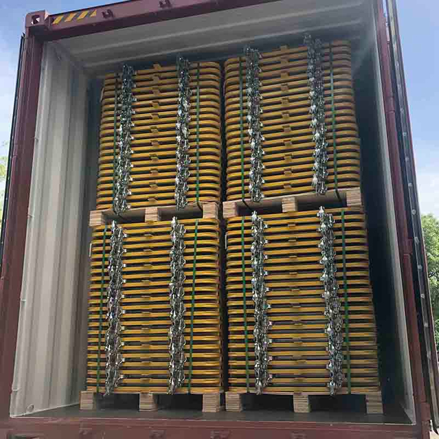 Portes d'&eacute;chafaudage et chargement de pi&egrave;ges