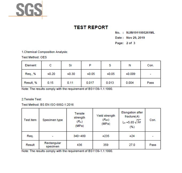 Tube d'échafaudage SGS 02