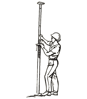 Insérez la broche à travers un trou adjacent dans le tube intérieur