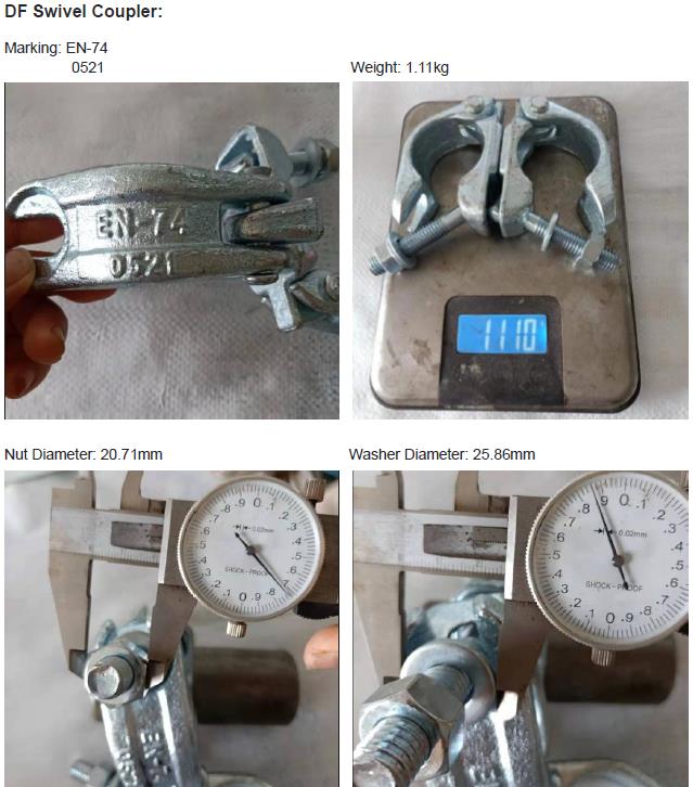Coupleur pivotant forg&eacute; par chute d'&eacute;chafaudage 01 